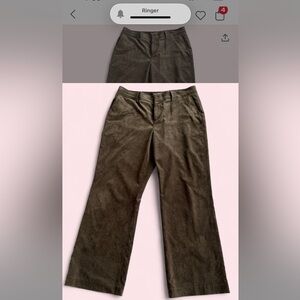 Coldwater Creek Women's Olive Velvet Pants